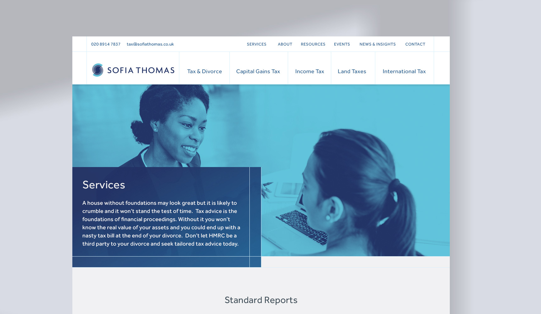 website design for tax expert